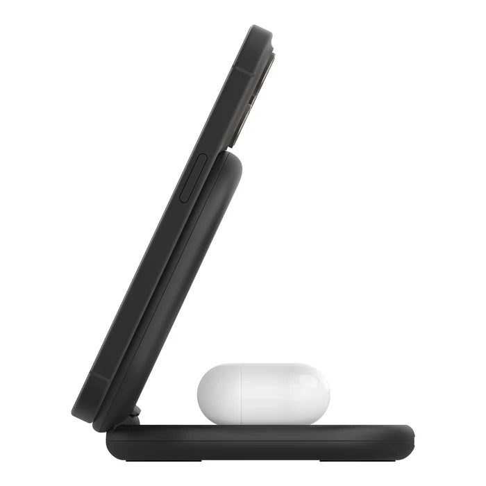 Belkin BOOST↑CHARGE™ 2-in-1 Qi2 15W Magnetic Foldable Wireless Charging Stand - Black
