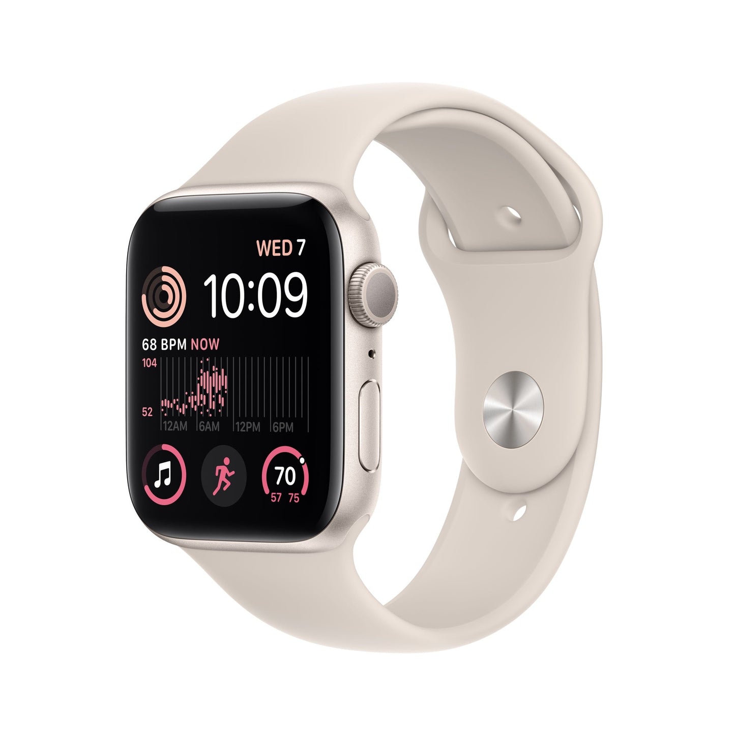 Apple Watch SE GPS, 44mm Starlight (2022)