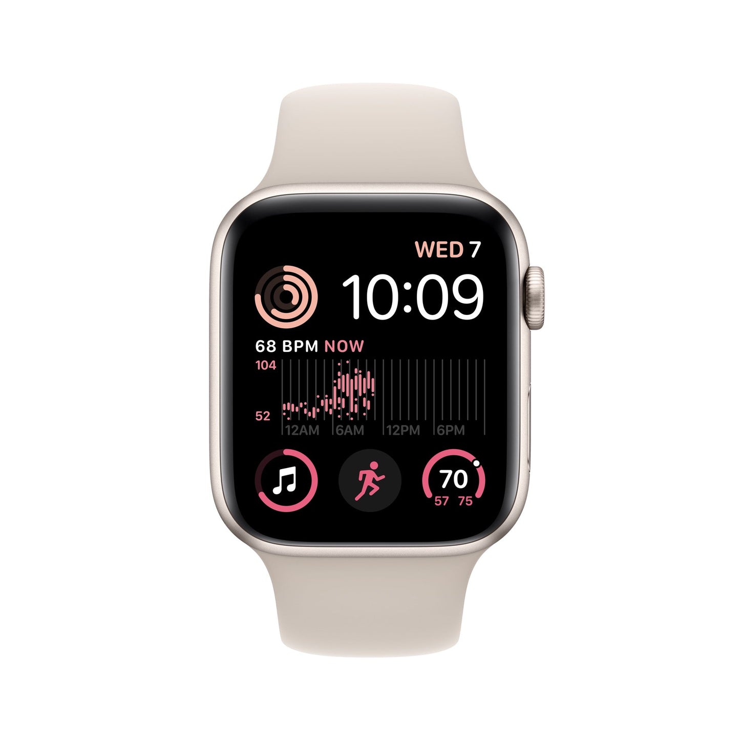 Apple Watch SE GPS, 44mm Starlight (2022)