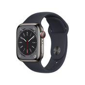 Apple Watch Series 8 GPS + Cellular, 41mm Graphite Stainless Steel, Midnight Sport Band