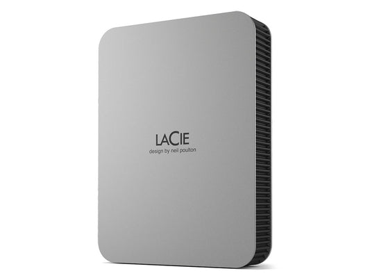 LaCie Mobile Drive USB-C, 5TB - Moon Silver 