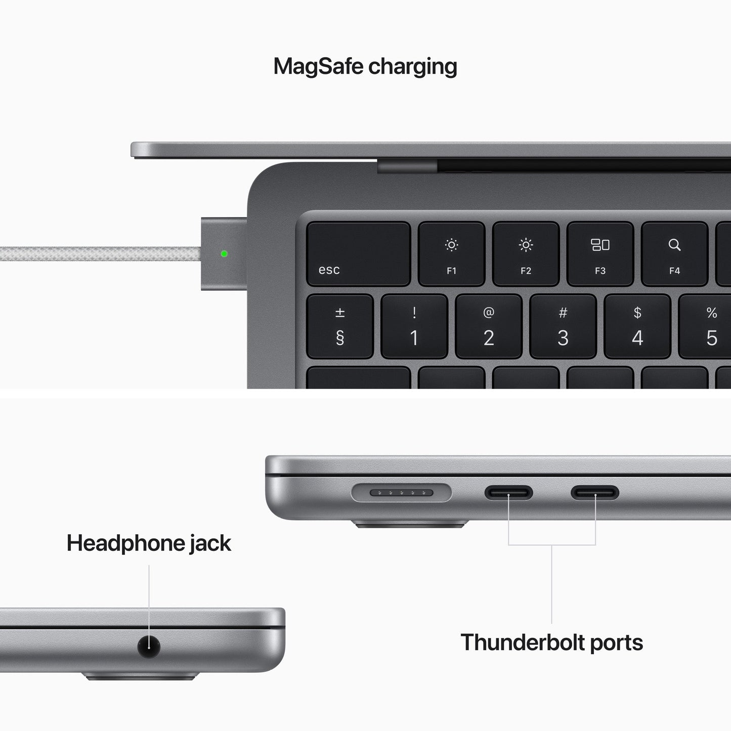 MacBook Air Apple M2, 256GB - Space Gray (35W Dual Plug + UK Plug)