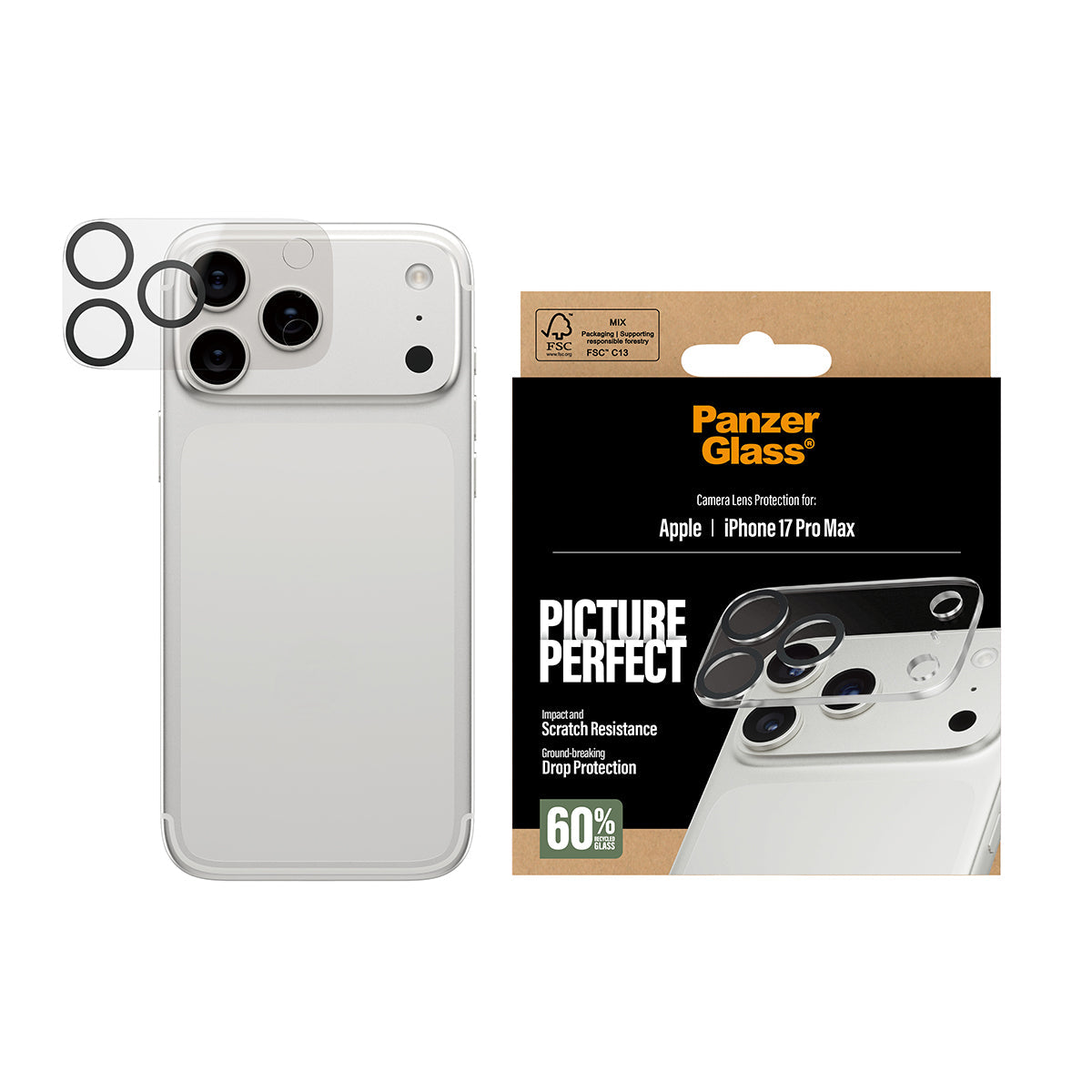 PanzerGlass Picture Perfect Camera Lens Protector iPhone 17 Pro Max