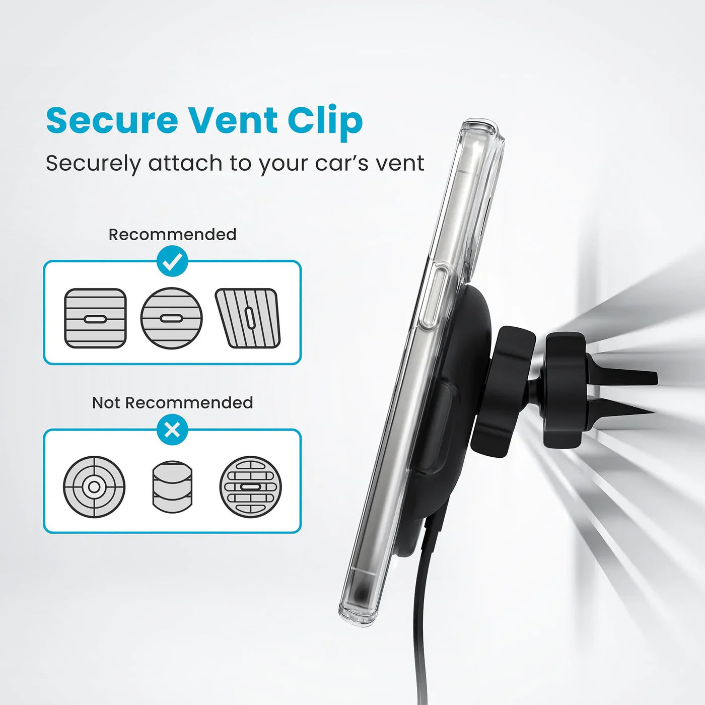 Speck Charging Vent Mount for MagSafe with ClickLock