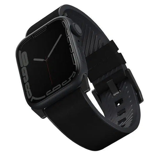 Uniq Straden Hybrid Leather Watch Band 45/44/42mm - Black