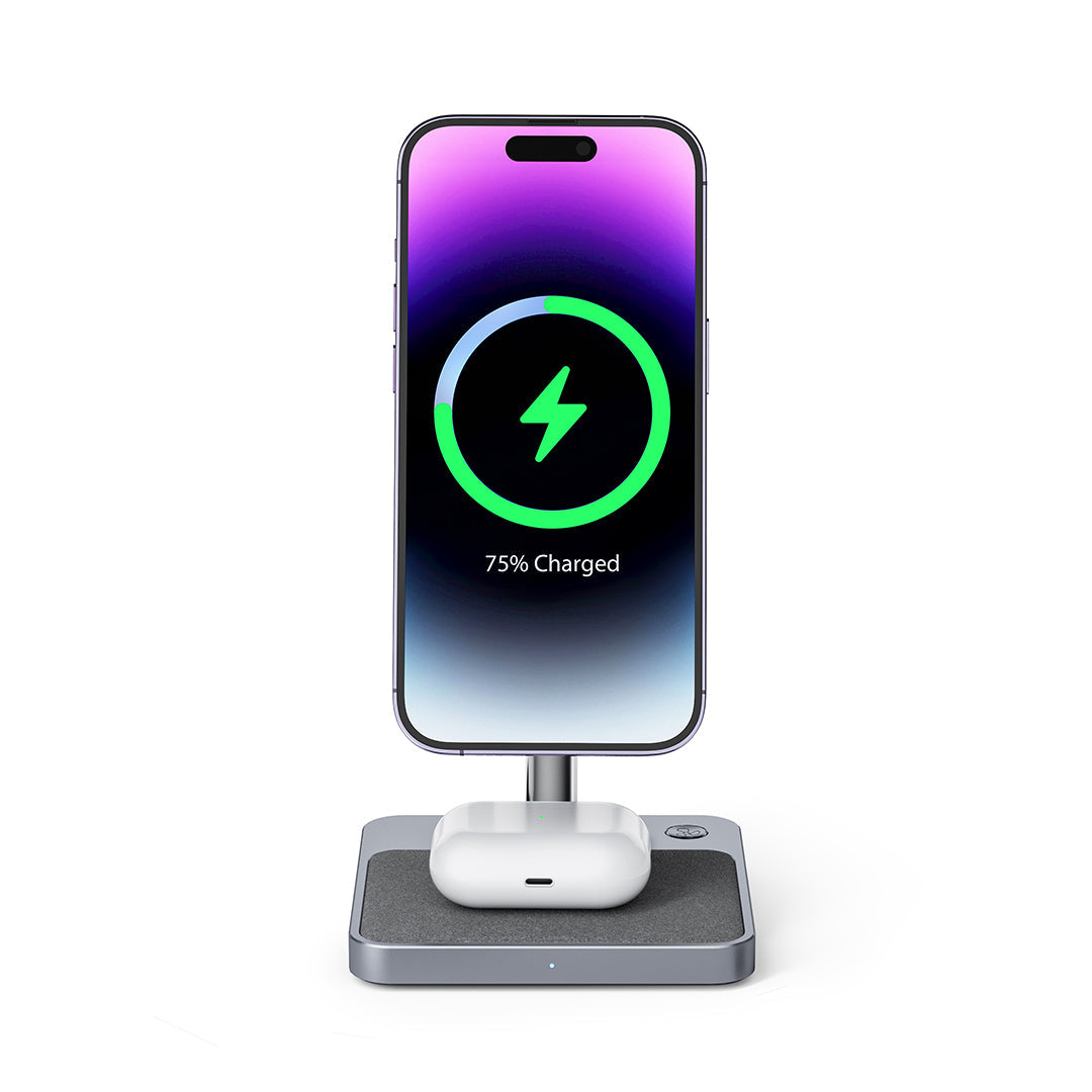 Zike 2-in-1 Wireless Charger with MagSafe UK Plug